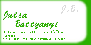 julia battyanyi business card